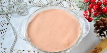 двухцветное заливное с ветчиной и маринованными огурцами