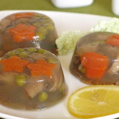 Грибное заливное постное