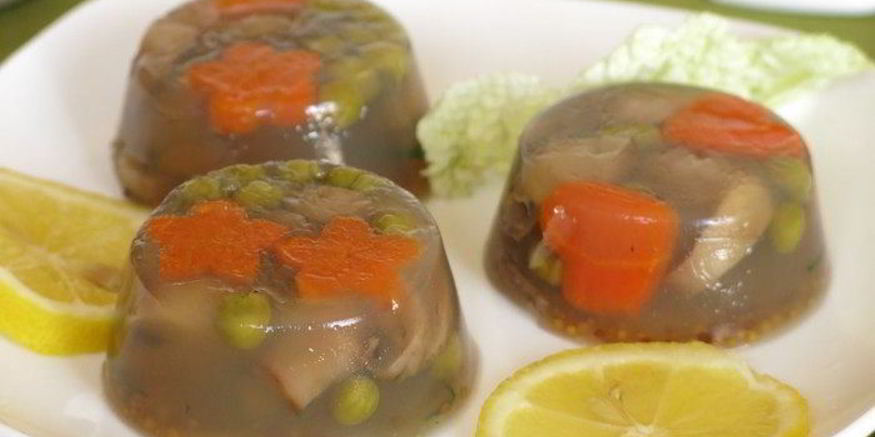 Рецепт грибного заливного постного