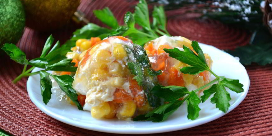 Рецепт овощного заливного в яичной скорлупе