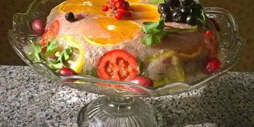 праздничное заливное из утки с брусникой утиная история