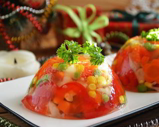 Вегетарианское заливное к Новому Году