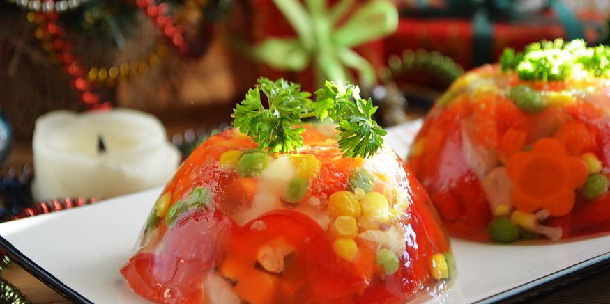 Рецепт вегетарианского заливного к новому году