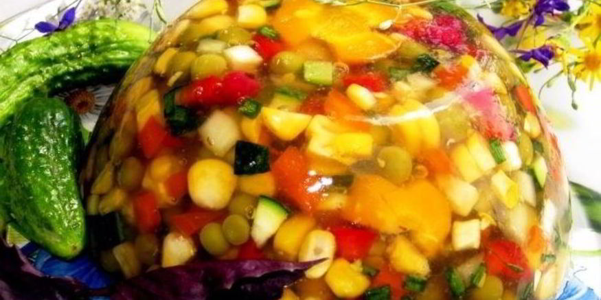 Рецепт вегетарианского заливного