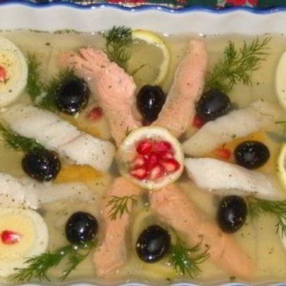 Заливное из красной рыбы