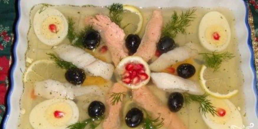 Рецепт заливного из красной рыбы