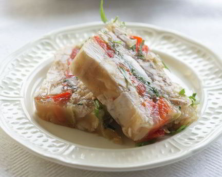 Заливное из кролика со сладким перцем