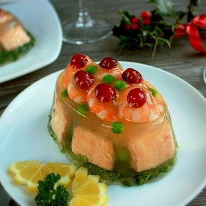 Заливное из рыбы Новогоднее