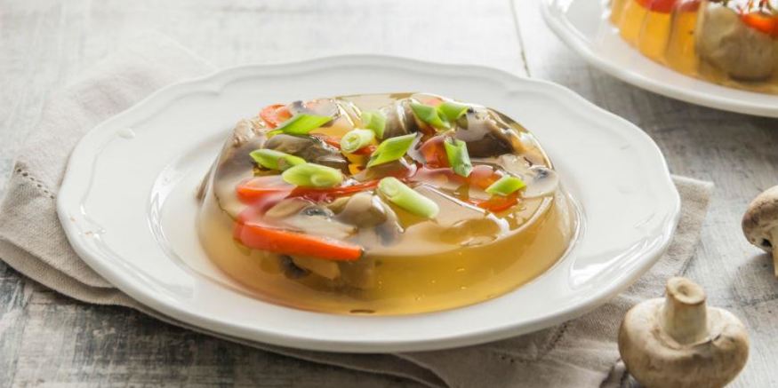 Рецепт заливного из шампиньонов