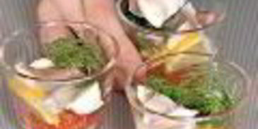 заливное из сибаса c красной икрой