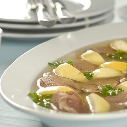 Заливное из утки с яблоками