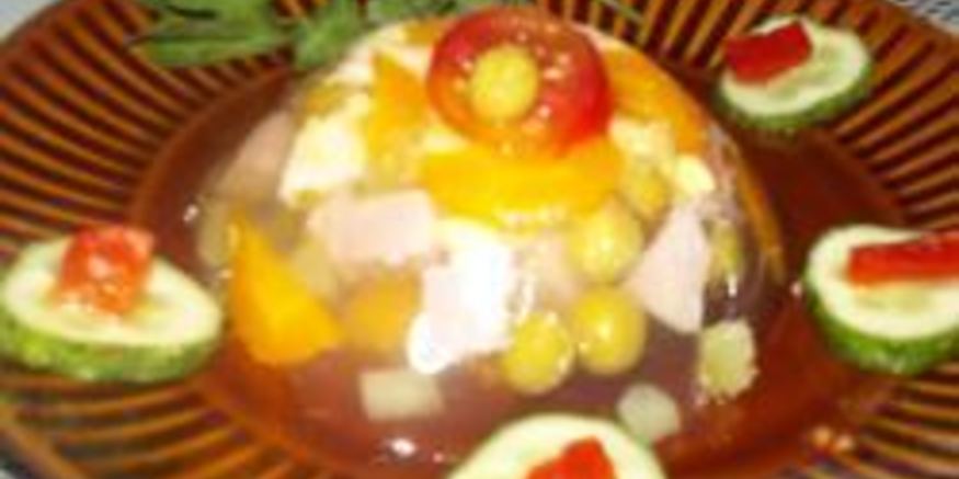 Рецепт заливного из ветчины