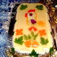 Рецепт Заливного Новогодний петушок