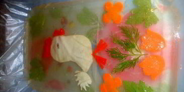 заливное новогодний петушок