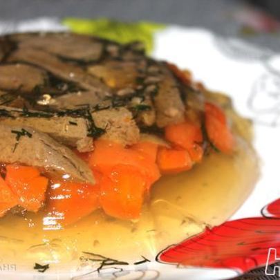 Заливное с говяжьей печенкой