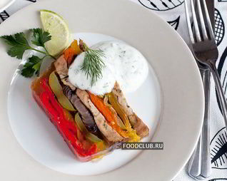 Заливное — террин из запеченных овощей