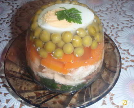 Заливное в чашечках