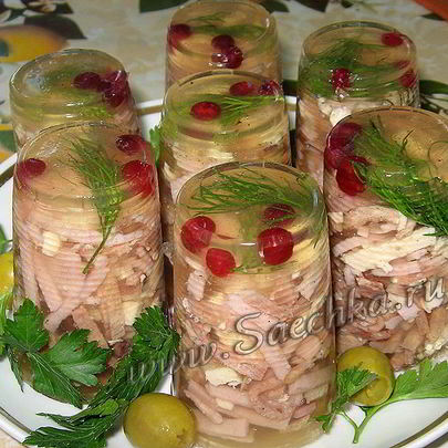 Заливное в стаканчике