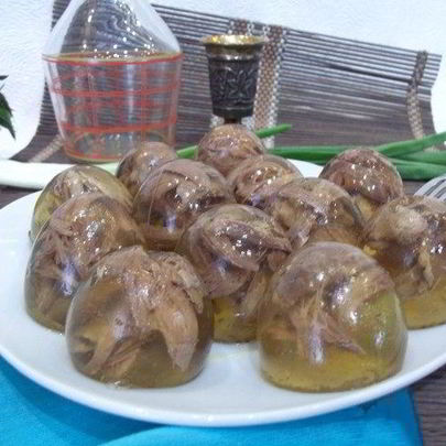 Заливное в яичной скорлупе