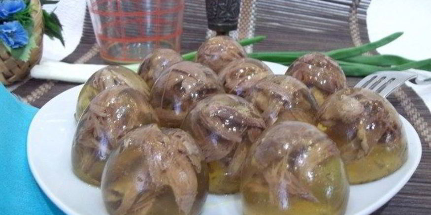 Рецепт заливного в яичной скорлупе