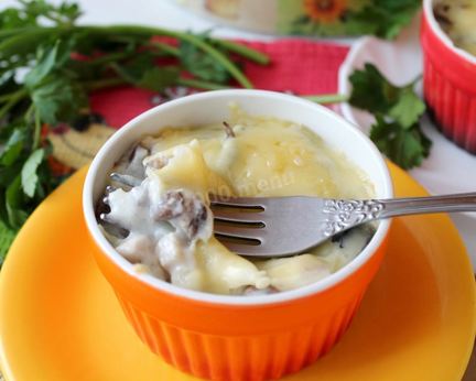 Классический жульен с курицей