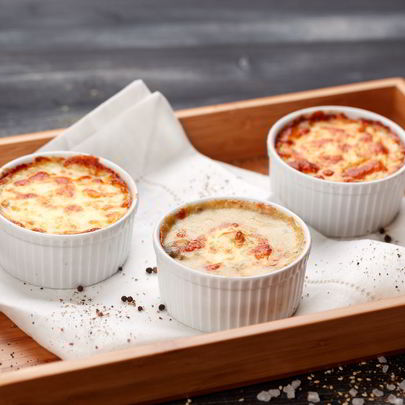 Жульен с баклажанами