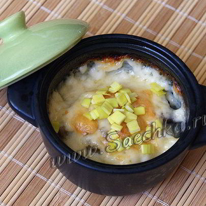 Жульен с грибами и курицей