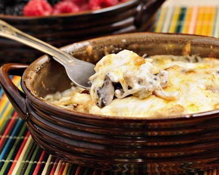 Жульен с куриной грудкой в духовке